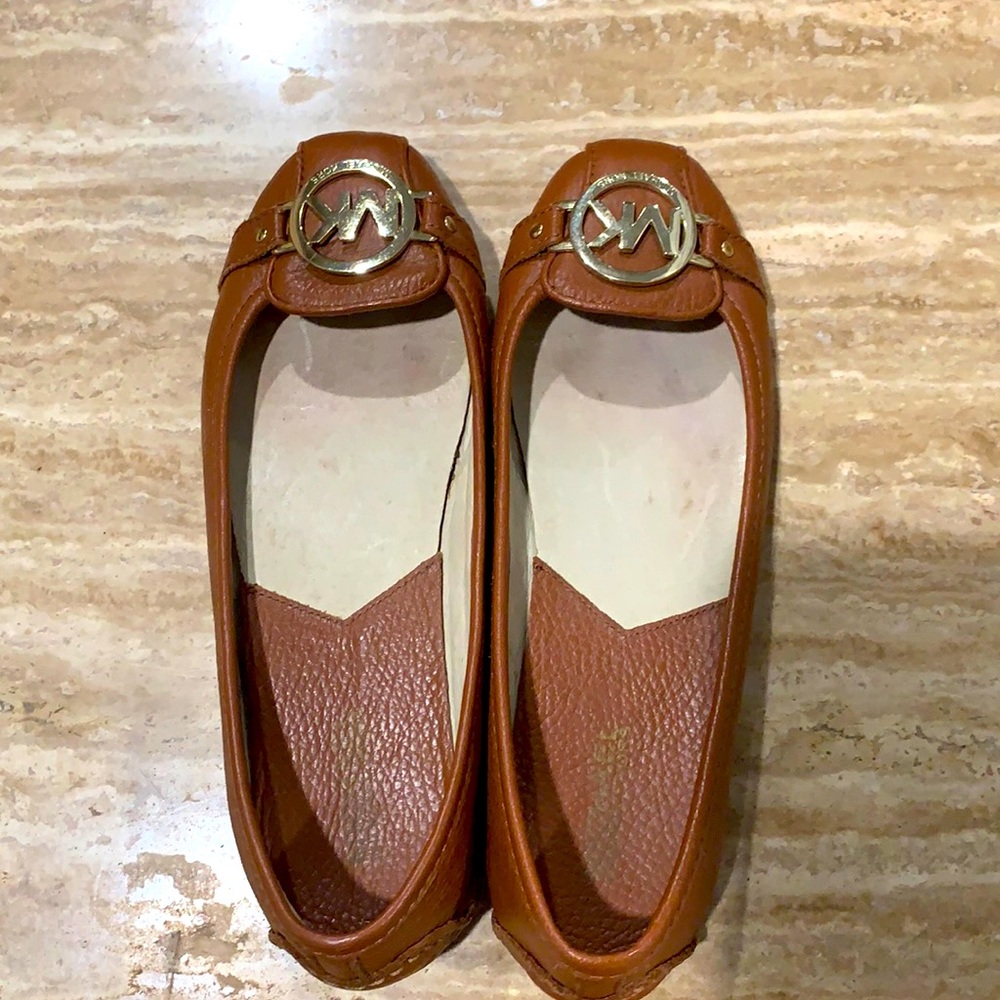 Michael Kors Tan Leather Logo Shoes